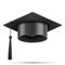 Realistic Graduate college, high school or university cap. Vector illustration.