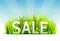 Realistic grass with summer sale offer