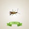 Realistic Grasshopper Element. Vector Illustration Of Realistic Locust Isolated On Clean Background. Can Be Used As