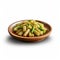 Realistic Green Beans Pasta On Wooden Bowl: Detailed Miniatures