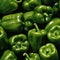 Realistic green peppers vegetables, seamless repeating background. Veggies