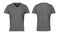 Realistic Grey unisex t shirt front and back mockup isolated on white background with clipping path.