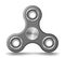 Realistic hand fidget spinner toy - stress and anxiety relief. Steel colour spinner toy.