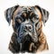 Realistic Hand-painted Boxer Dog Portrait In 8k Resolution