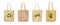 Realistic Hands Bag Eco Icon Set