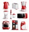 Realistic Household Kitchen Appliances Icon Set