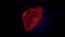 Realistic human heart, beating organ on different moving backgrounds, seamless loop. Animation. Red real shaped heart