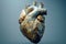 Realistic Human Heart Model Isolated on Neutral Background Detailed Anatomical Representation