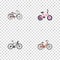 Realistic Hybrid Velocipede, Retro, Journey Bike And Other Vector Elements. Set Of Bike Realistic Symbols Also Includes
