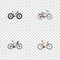 Realistic Hybrid Velocipede, Timbered, Bmx And Other Vector Elements. Set Of Bike Realistic Symbols Also Includes Wooden