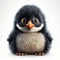Realistic Hyper-detailed Cartoon Penguin Close-up Drawing