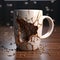 Realistic Hyper-detailed Coffee Cup With Cracks - Mike Campau