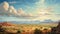 Realistic Hyper-detailed Desert Sunrise Painting With Monumental Vistas