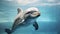 Realistic Hyper-detailed Dolphin Underwater In Ocean