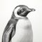 Realistic Hyper-detailed Penguin Pencil Drawing