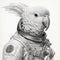 Realistic Hyper-detailed Portrait Of Cockatoo In Space Suit