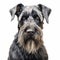 Realistic Hyper-detailed Portrait Of A Large Schnauzer In Charcoal