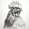 Realistic Hyper-detailed Rooster Sketch In Traditional Vietnamese Style