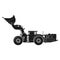 Realistic icon of a loading and delivery vehicle in a mine and quarry. Loader with a raised bucket. Vector.