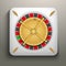 Realistic icon roulette casino