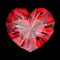 Realistic  Illustration Of Diamond Heart The Symbol And Best Gift For Girls On Valentineâ€™s Day Isolated On Black Background