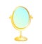 Realistic illustration of gold mirror