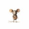 Realistic Illustration Of Mouse Holding Red Balloon