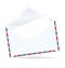 Realistic illustration of open envelope of post