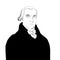 Realistic illustration of the President of the United States James Madison