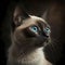 Realistic Illustration Of Siamese Cat. Generative AI