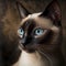 Realistic Illustration Of Siamese Cat. Generative AI