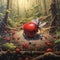 A realistic image of an apple that surrounded by an ants, flies, and other bugs AI generative