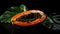 Realistic image of papaya on dark background. AI generated