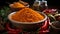 a realistic image of spice paprika. AI Generated