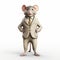Realistic And Imaginative Business Rat In Suit: A Satirical Subversion
