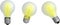 Realistic incandescent lamp, multi-colored 3D illustration on a transparent background, isolated