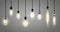 Realistic incandescent lamps or hang bulb wire light