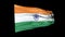 Realistic India flag is waving 3D animation. National flag of India. 4K India flag seamless loop animation.