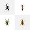 Realistic Insect, Bee, Poisonous And Other Vector Elements. Set Of Insect Realistic Symbols Also Includes Emmet, Beetle
