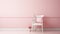 Realistic Interiors: A Romantic Pink Chair With A Flower