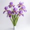 Realistic Iris Photography On White Table In High Resolution