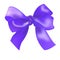 Realistic isolated bow blue color. color bowknot