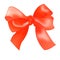 Realistic isolated bow red color. color bowknot