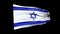 Realistic Israel flag is waving 3D animation. National flag of Israel. 4K Israel flag seamless loop animation.