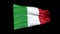 Realistic Italy flag is waving 3D animation. National flag of Italy. 4K Italy flag seamless loop animation.