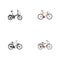 Realistic Journey Bike, Timbered, Folding Sport-Cycle And Other Vector Elements. Set Of Bike Realistic Symbols Also