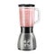 Realistic Juicer blender with healthy smoothie. Steel mixer with strawberry detox smoothie. Cooking food electronics