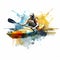 Realistic Kayaker Illustration With Surrealistic Elements