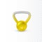 Realistic kettlebell. Weight of 16 kilograms. Equipment for bodybuilding and workout. Vector