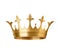 Realistic king crown or princess tiara. Gold game award for leader or winner, royal headdress